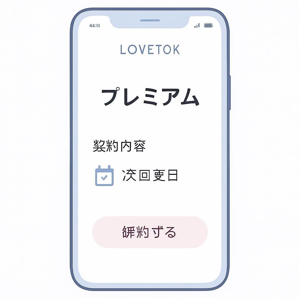 図解：契約内容と解約の管理画面